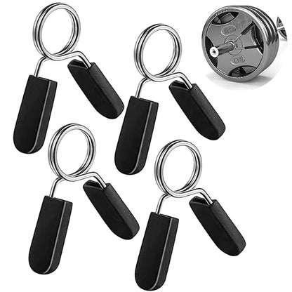 Barbell Clamp Dumbbell Clip Spring Collars 1Pair 24/28/30/50Mm Standard Barbell Non-Slip Lock for Gym Weightlifting Powerlifting